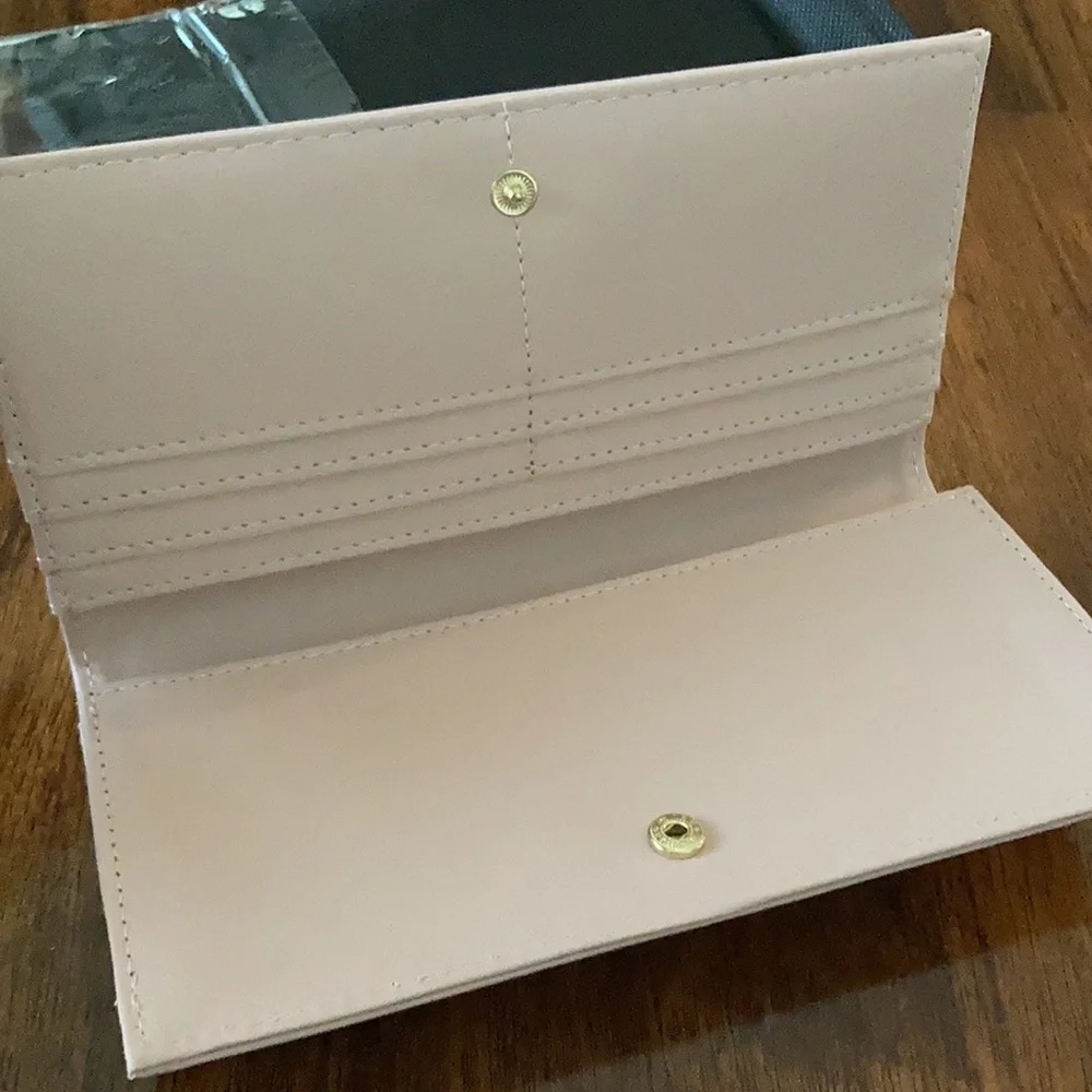 NEW Aimee Kestenberg Pale Pink Wallet Small Bifold Credit Card Slots NIB